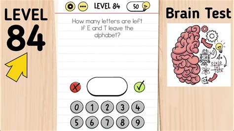 level 84 brain test letters